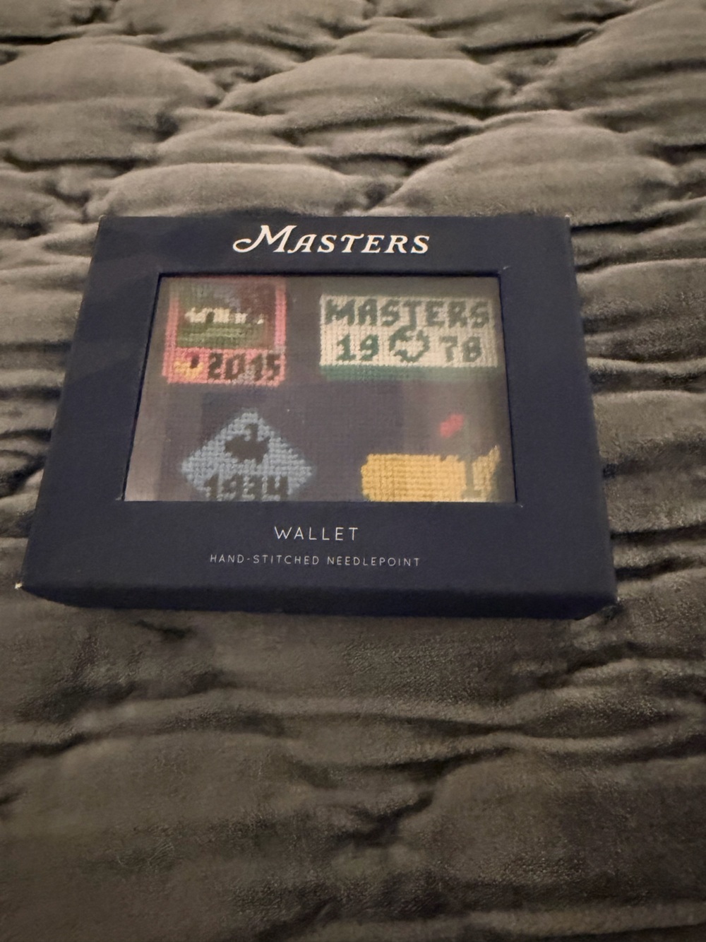 Masters Multicolor Needlepoint Golf Badge Bifold Wallet
